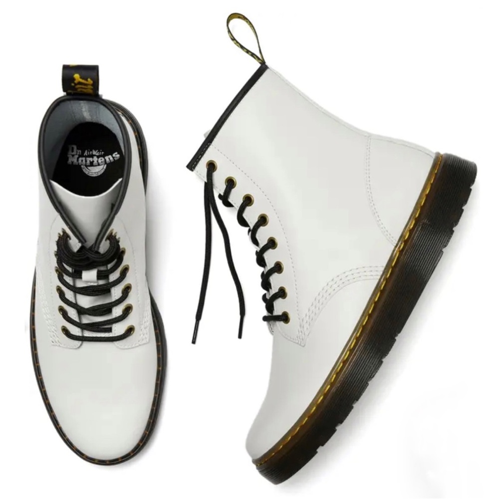 NEW Dr. Martens Zavala 8-Eyelet Combat Boot in White - Picture 4 of 9